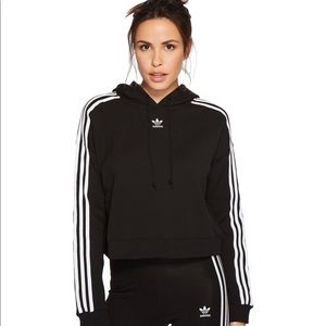 ADIDAS Black Crop Hoodie